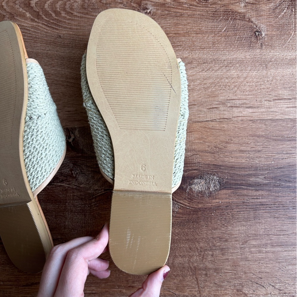 SKEMO Woven Hemp Leather Sandal women’s size 6 - Picture 13 of 14